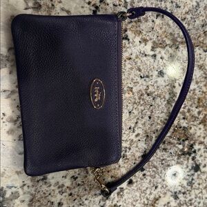 Coach Elegant Purple Leather Wristlet, NWOT